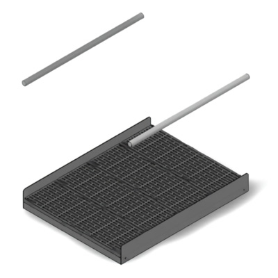 QRamp top landing platform providing level access at doorway